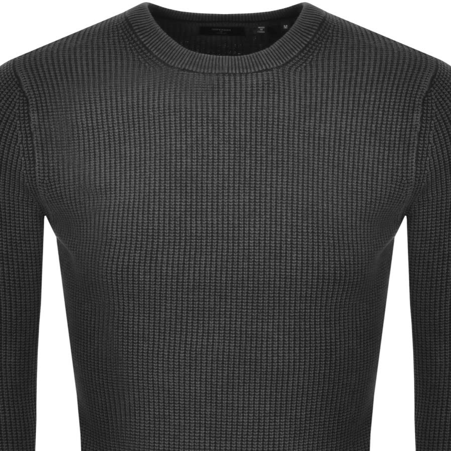 Alternative Image for ProductSuperdry Crew Neck Textured Knit Jumper Black2
